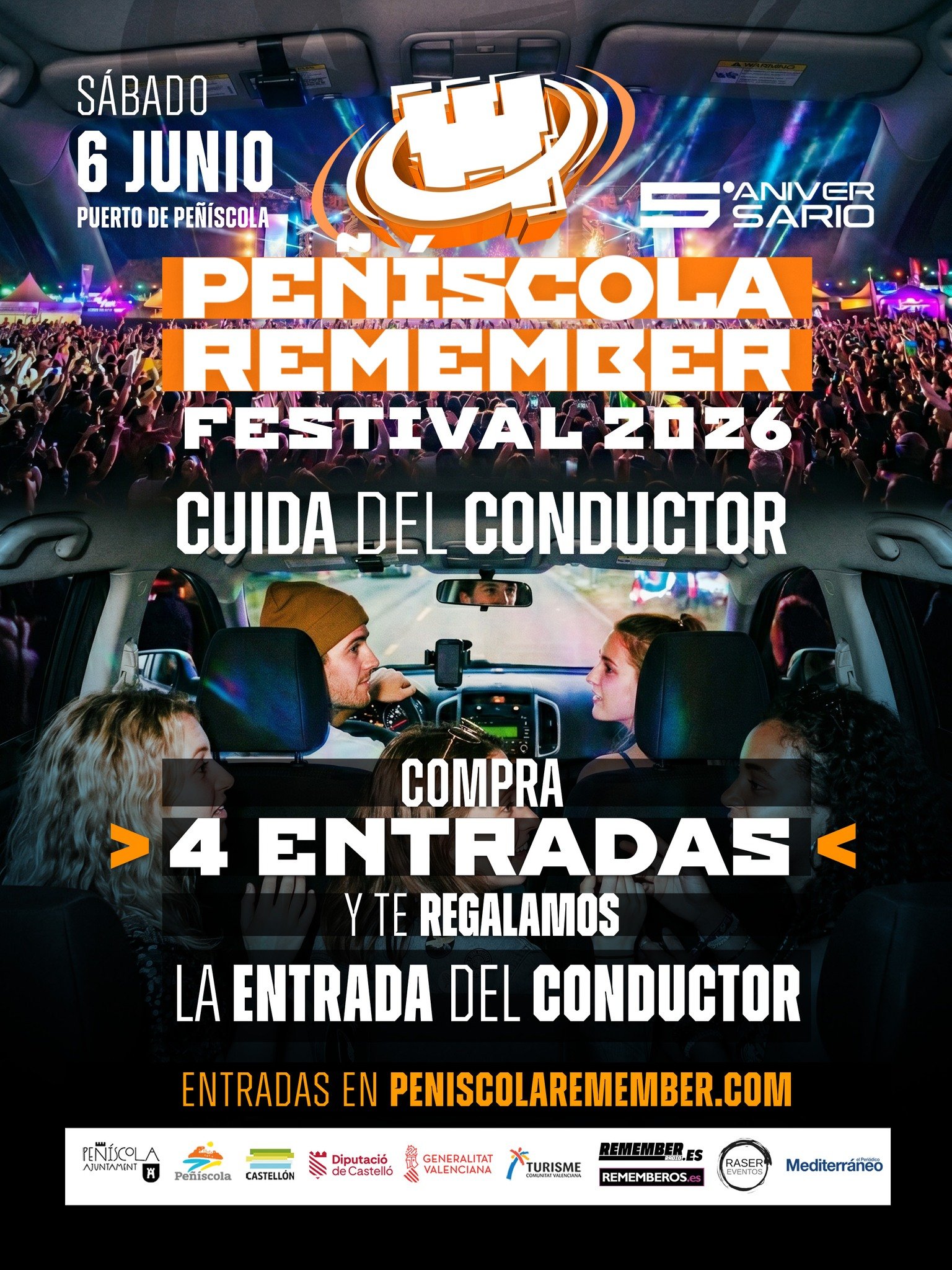 Pack Conductor 5x4 — 5 entradas al precio de 4