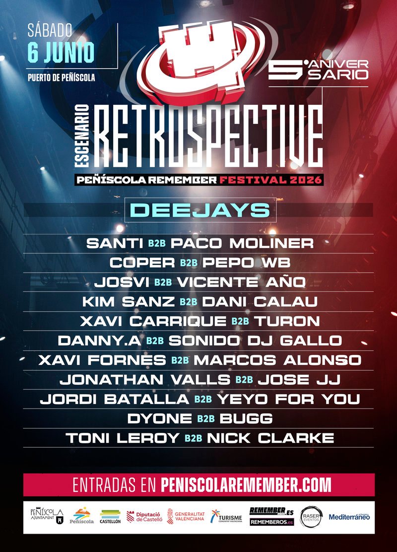 Cartel Escenario Retrospective PRF 2026 — 22 DJs en B2B